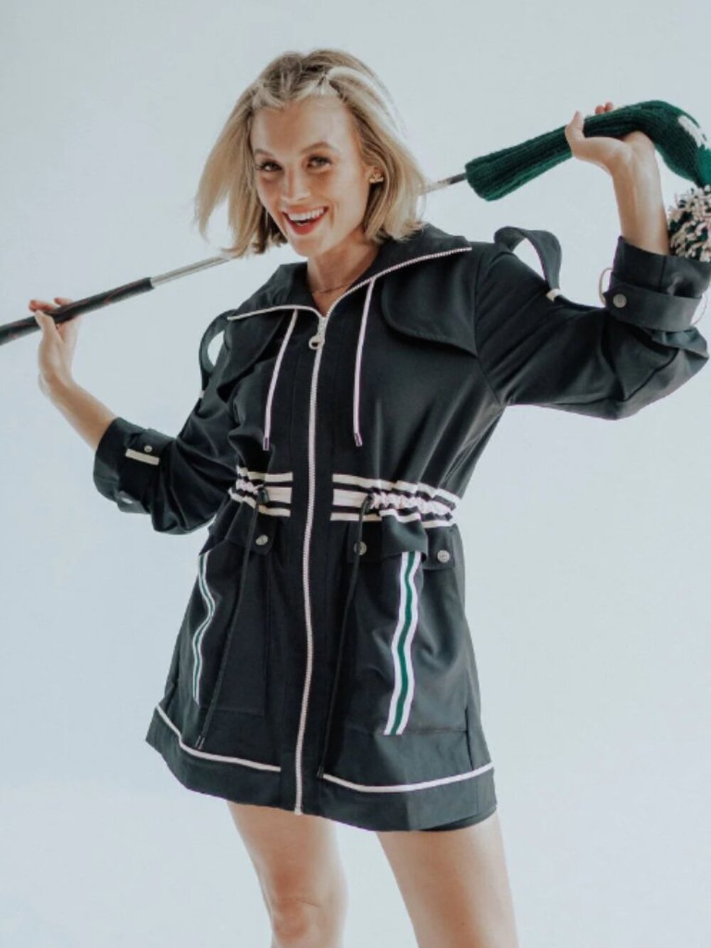 NWT Fore All Windsor Rain Jacket in Black SZ L